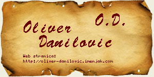 Oliver Danilović vizit kartica